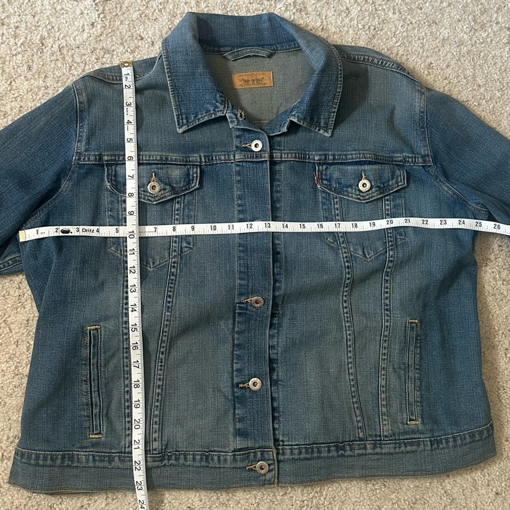 Levi’s Classic Denim Jacket 3X Medium Wash Trucker Button Front - Picture 9 of 10